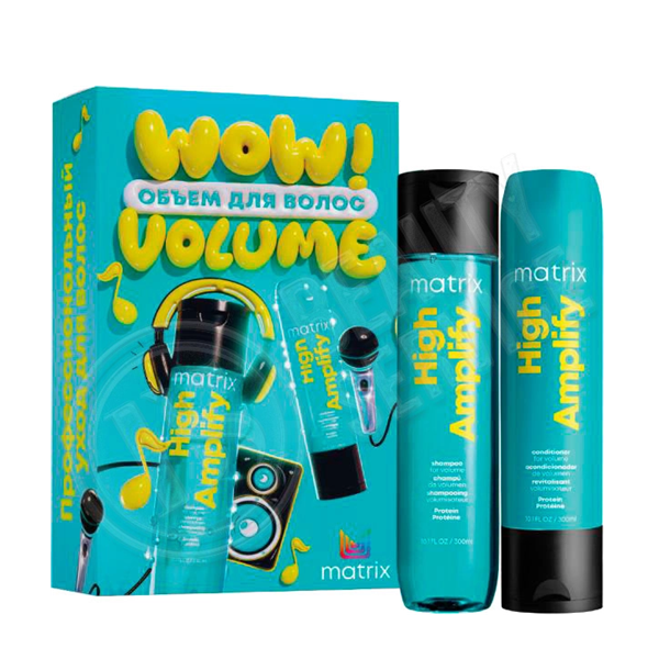 Matrix Total Results High Amplify - Новогодний набор для объема тонких волос с протеинами (шампунь 300 мл + кондиционер 300 мл)