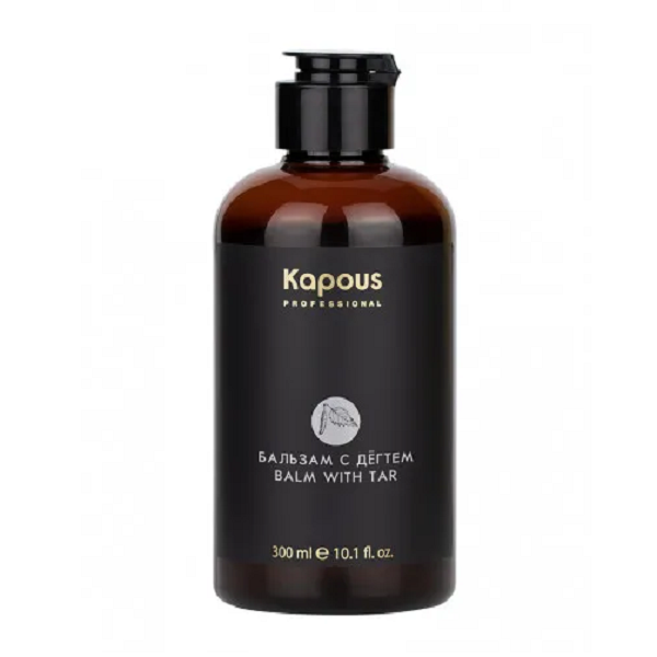 Kapous Professional Shampoo For Tar - Бессульфатный бальзам для волос с дёгтем 300 мл