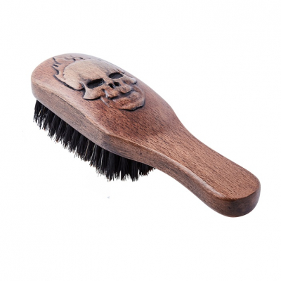 Dewal Barber Style CO-107 - Щетка для укладки волос и бороды с ручкой, натуральная щетина, 8-рядная 