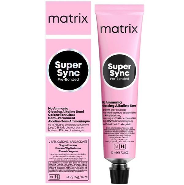 Matrix Super Sync Pre-Bonded 8N - Краситель для волос безаммиачный светлый блондин 90 мл