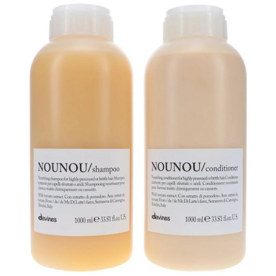 Davines Essential Haircare NouNou Nourishing Illuminating Set - Набор для волос питательный (шампунь 1000 мл; кондиционер 1000 мл)