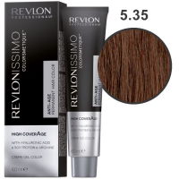 Revlon Revlonissimo High Coverage NMT - Перманентная краска для седых волос №5-35 янтарный светлый каштановый 60 мл  
