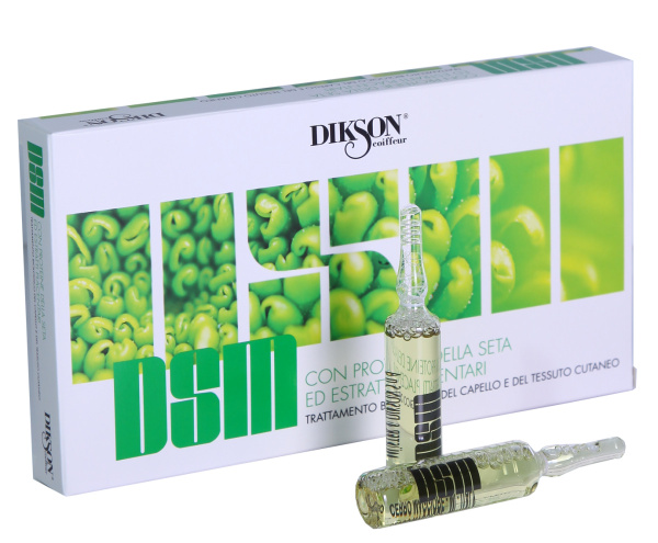 Dikson DSM - Ухаживающая и увлажняющая сыворотка с протеинами шелка для чувствительной кожи головы 10*10 мл