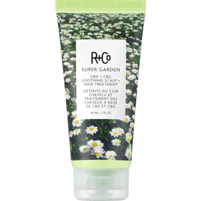 R+Co Super Garden CBD + CBG Soothing Scalp + Hair Treatment - Успокаивающий уход для кожи головы и волос "дивный сад" 89 мл