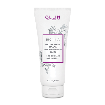 Ollin BioNika Intensive Mask Anti Hair Loss - Интенсивная маска против выпадения волос 200 мл