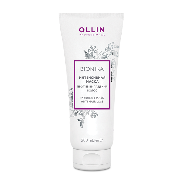 Ollin BioNika Intensive Mask Anti Hair Loss - Интенсивная маска против выпадения волос 200 мл