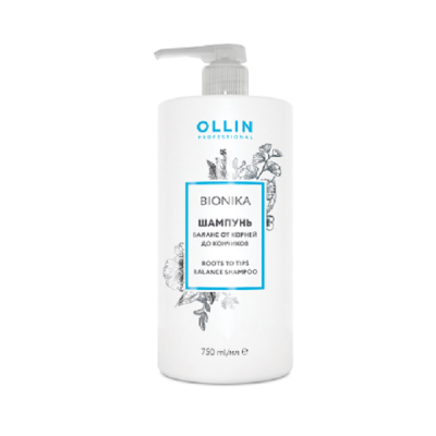 Ollin BioNika Roots To Tips Balance Shampoo - Шампунь баланс от корней до кончиков 750 мл