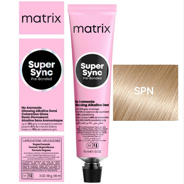 Matrix Super Sync Pre-Bonded SPN - Краситель для волос безаммиачный пастельный натуральный 90 мл 