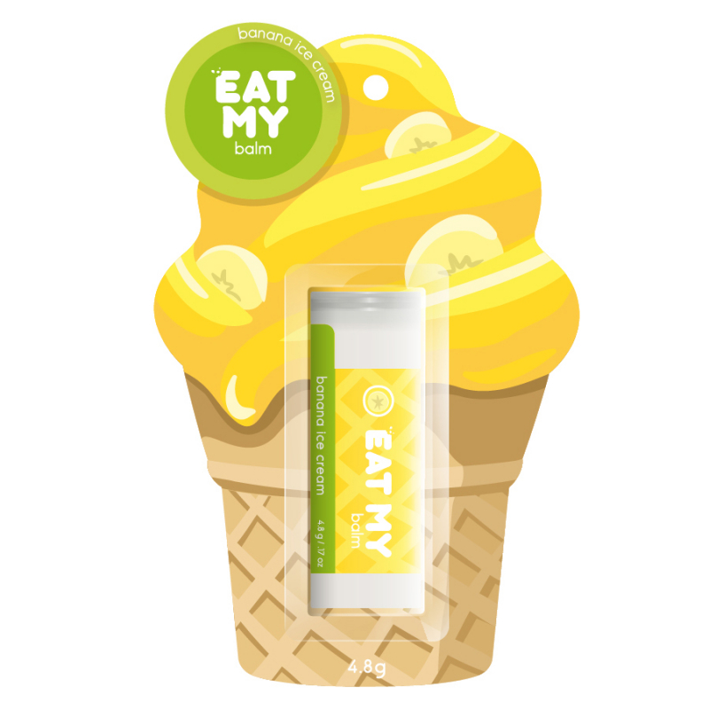EAT MY Balm Banana Ice Cream - Бальзам для губ "Банановый пломбир" 4,8 г