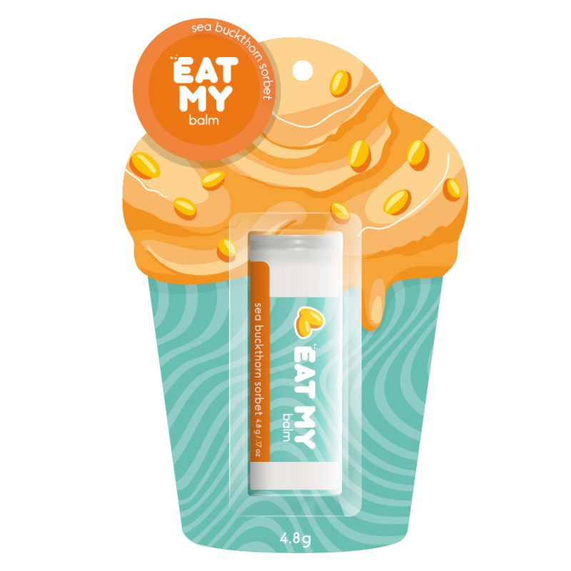 EAT MY Balm Sea Buckthorn Sorbet - Бальзам для губ "Облепиховый сорбет" 4,8 г
