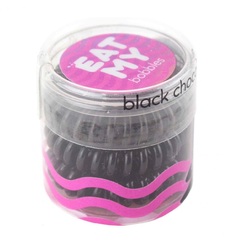 EAT MY Bobbles Black Сhocolate - Резинки для волос "чёрный шоколад" (мини-упаковка) 3 шт
