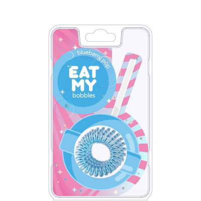 EAT MY Bobbles Blueberry Pop - Резинки для волос "голубичный леденец" 3 шт