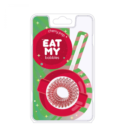 EAT MY Bobbles Cherry Pop - Резинки для волос "вишневый леденец" 3 шт