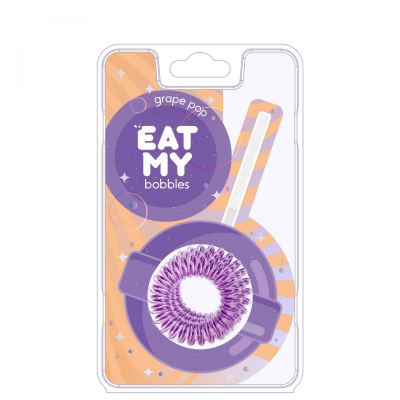 EAT MY Bobbles Grape Pop - Резинки для волос "виноградный леденец" 3 шт