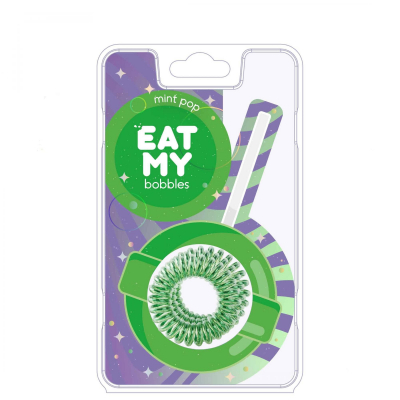 EAT MY Bobbles Mint Pop - Резинки для волос "мятный леденец" 3 шт