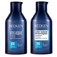 Redken Color Extend Brownlights Set - Набор для брюнеток с синим пигментом (шампунь 300 мл, кондиционер 300 мл)