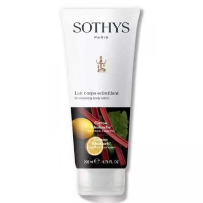 Sothys Shimmering Body Lotion - Увлажняющее молочко для тела с эффектом мерцания лимон-ревень 200 мл