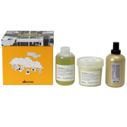 Davines Essential Haircare MоMо Set - Набор для увлажнения волос (шампунь 250 мл; кондиционер 250 мл; спрей-праймер 250 мл)