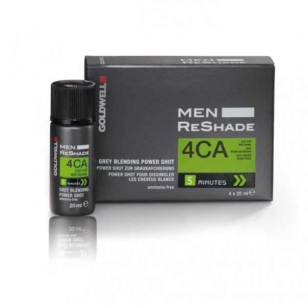 Goldwell Men Reshade - Экспресс-корректор седины 4CA шатен 4*20мл