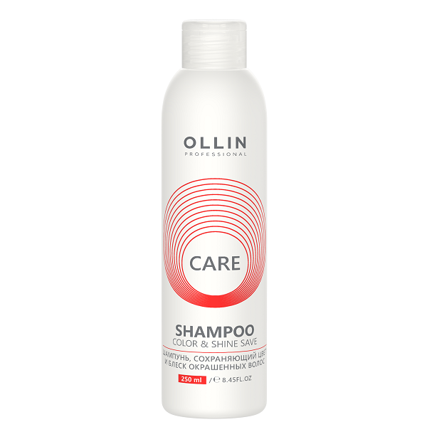 Ollin Care Color and Shine Save Shampoo - Шампунь,сохраняющий цвет и блеск окрашенных волос 250 мл