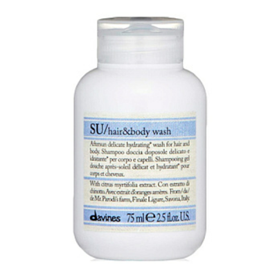Davines Essential Haircare SU Hair And Body Wash - Aftersun Delicate Hydrating Wash For Hair And Body - Шампунь для волос и тела 75 мл