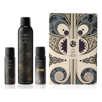 Oribe Signature Dry Texturizing Set - Набор для волос "Легендарные сухие спреи" (спрей лак-текстура 300 мл, спрей лак-текстура 75 мл, сухой шампунь "Роскошь золота" 62 мл)