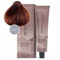 Revlon Revlonissimo High Coverage NMT - Перманентная краска для седых волос №6-42 перламутрово-коричневый темный блондин  60 мл  