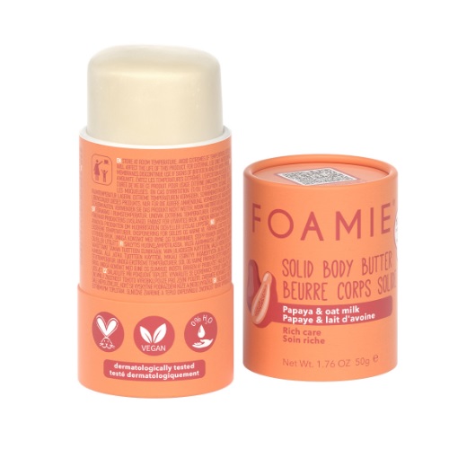 Foamie Oat to Be Smooth - Твердое масло для тела с папайей и овсяным молочком 50 гр