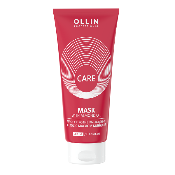 Ollin Care Almond Oil Mask - Маска против выпадения волос с маслом миндаля 200 мл