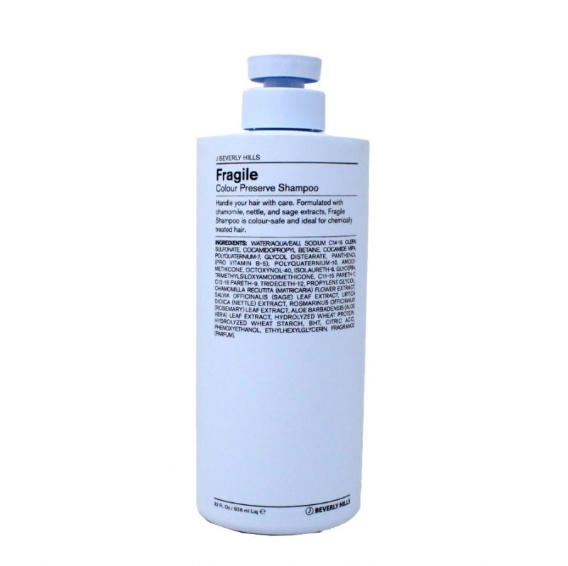 J Beverly Hills Hair Care Fragile Shampoo - Шампунь для окрашенных и поврежденных волос 936 мл