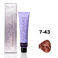 Ollin Performance Permanent Color Cream - Перманентная крем-краска для волос 7/43 русый медно-золотистый 60 мл