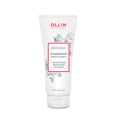 Ollin BioNika Сolored Hair Conditioner - Кондиционер для окрашенных волос "яркость цвета" 200 мл 