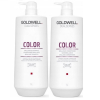 Goldwell Dualsenses Color Brilliance Set - Набор для блеска окрашенных волос (кондиционер 1000мл; шампунь 1000мл)
