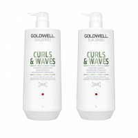 Goldwell Dualsenses Curl And Waves Hydrating Set - Набор для увлажнения (кондиционер 1000мл; шампунь 1000мл) 