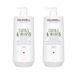 Goldwell Dualsenses Curl And Waves Hydrating Set - Набор для увлажнения (кондиционер 1000мл; шампунь 1000мл) 
