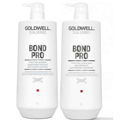 Goldwell Dualsenses Bond Pro Fortifying Set - Набор укрепляющий для слабых, склонных к ломкости волос (кондиционер 1000мл; шампунь 1000мл)