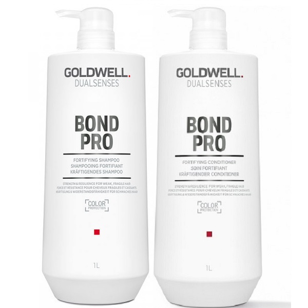 Goldwell Dualsenses Bond Pro Fortifying Set - Набор укрепляющий для слабых, склонных к ломкости волос (кондиционер 1000мл; шампунь 1000мл)