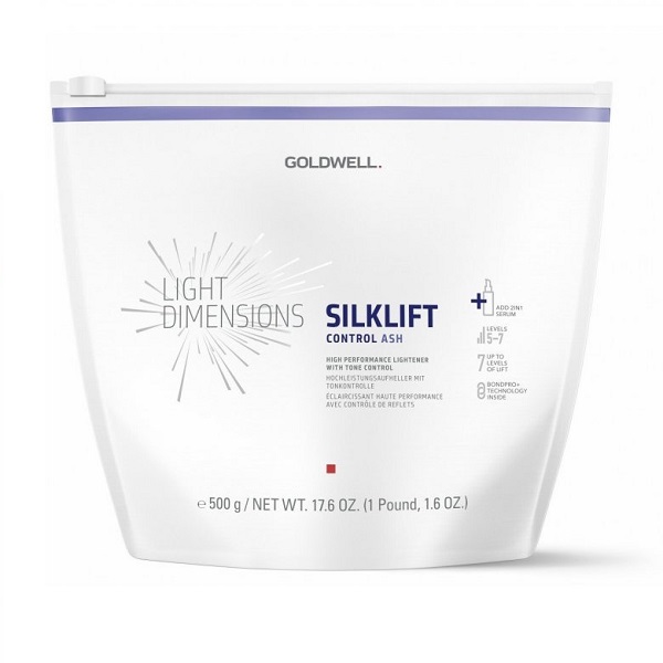 Goldwell Light Dimensions Silk Lift Control Ash Level 5-7 - Осветляющий порошок с цветными пигментами 500 г