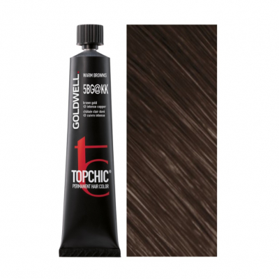 Goldwell Topchic - Краска для волос 5BG@KK коричнево-золотистый с интенсивным медным сиянием 60 мл
