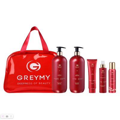Greymy Zoom Color Premium Set + Red Bag - Премиальный набор для окрашенных волос + красная сумка