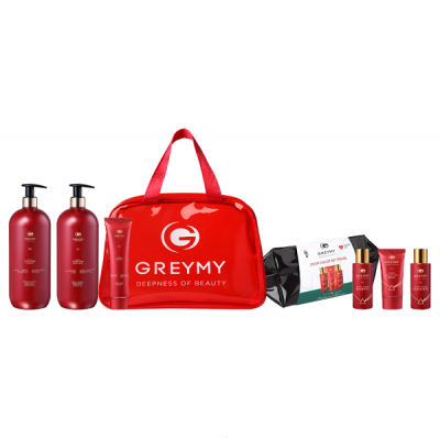 Greymy Color Set "All Inclusive" + Red Bag - Набор для окрашенных волос "все включено" + красная сумка 