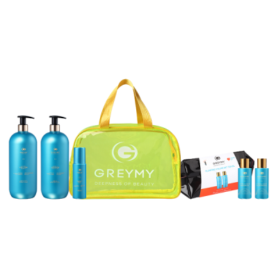 Greymy Plumping Volume "All Inclusive" + Yellow Bag - Набор для объёма волос " все включено" + желтая сумка