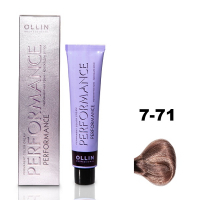 Ollin Performance Permanent Color Cream - Перманентная крем-краска для волос 7/71 русый коричнево-пепельный 60 мл