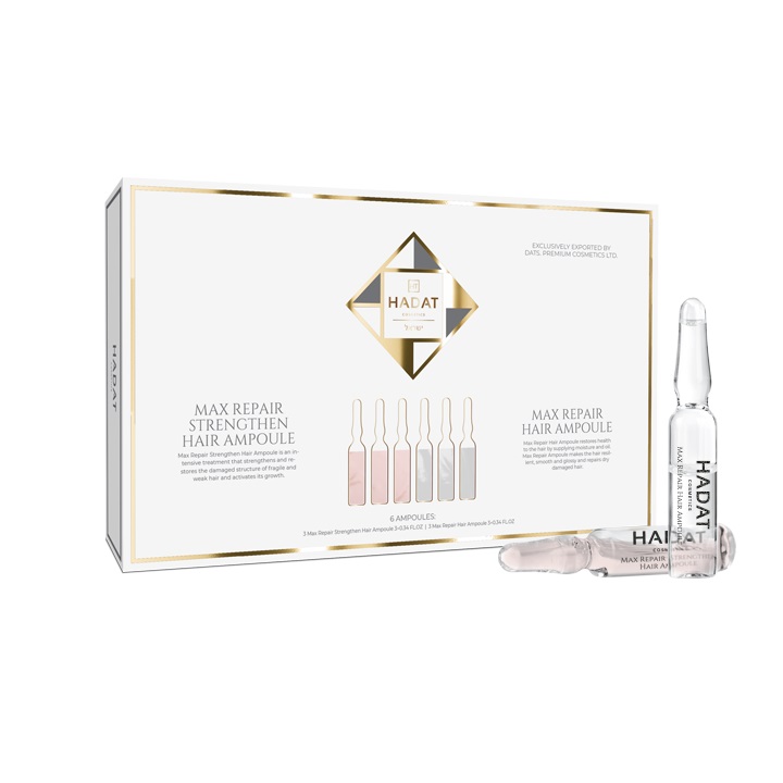 Hadat Cosmetics Max Repair Hair Ampoule - Концентрированные мультипептидные ампулы для волос (восстановление и рост волос) 6*10 мл