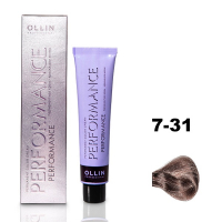 Ollin Performance Permanent Color Cream - Перманентная крем-краска для волос 7/31 русый золотисто-пепельный 60 мл