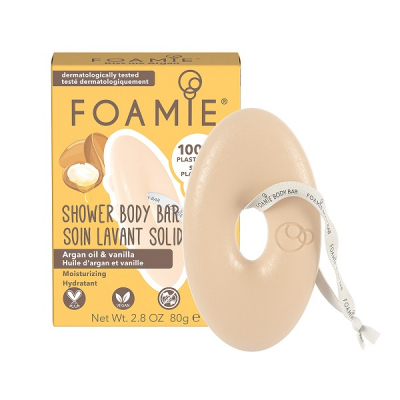 Foamie Kiss me Argan - Очищающее средство для тела без мыла с ванилью и аргановым маслом 108 гр