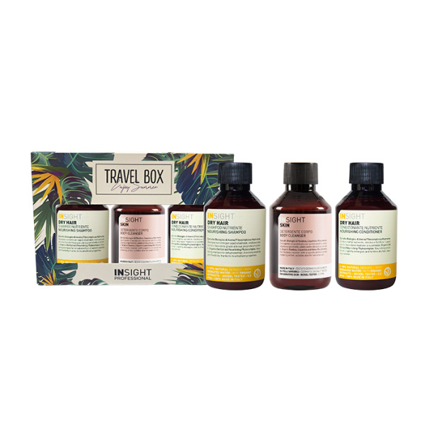 Insight Professional Dry Hair Travel Box- Набор для волос (шампунь 100мл; кондиционер 100мл; гель для тела 100мл)