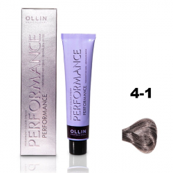 Ollin Performance Permanent Color Cream - Перманентная крем-краска для волос 4/1 шатен пепельный 60 мл