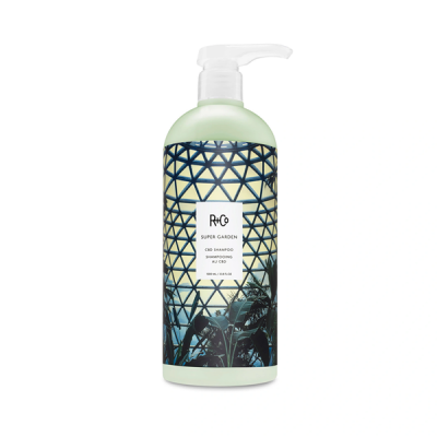 R+Co Super Garden Cbd Shampoo - Успокаивающий шампунь для волос "дивный сад" 1000 мл