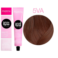 Matrix Color Sync Pre-Bonded - Краска для волос 5VA светлый шатен перламутровый пепельный 90 мл